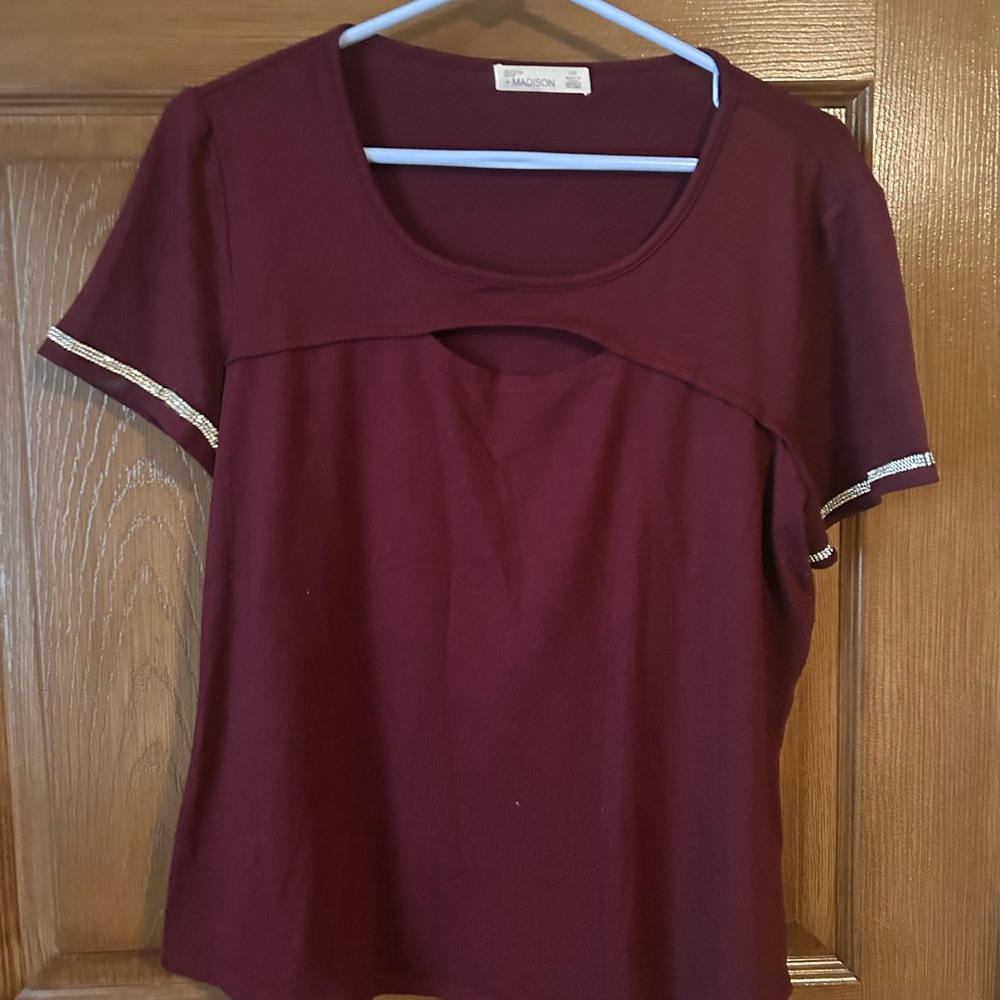 Maroon Women's Top by Merona
